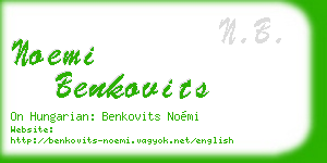 noemi benkovits business card